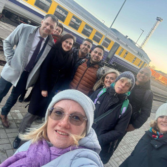 uczestnicy Erasmusa podczas wspólnych zajęć