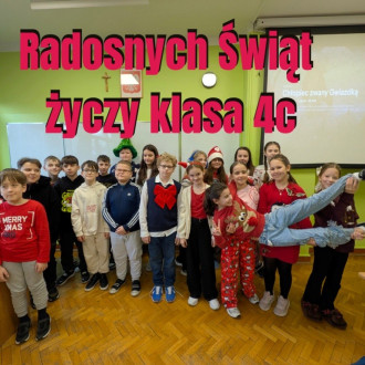 Świąteczne Życzenia od uczniów Szkoły Podstawowej nr 11 z Oddziałami Integracyjnymi im. Adama Mickiewicza w Jarosławiu