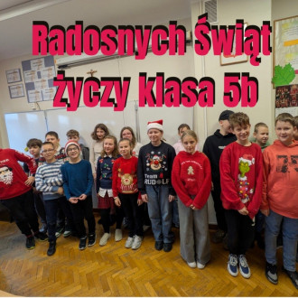 Świąteczne Życzenia od uczniów Szkoły Podstawowej nr 11 z Oddziałami Integracyjnymi im. Adama Mickiewicza w Jarosławiu